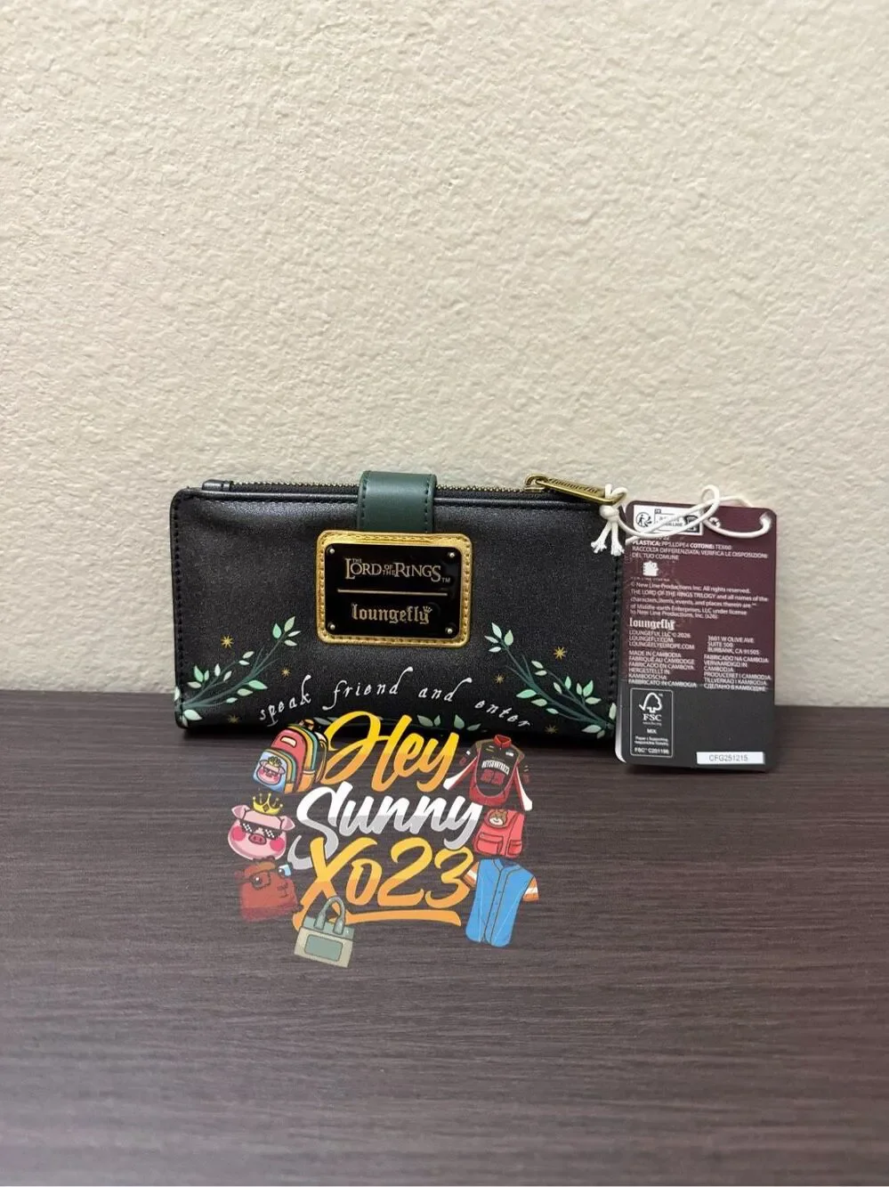 Loungefly The Lord of the Rings Doors of Durin Glow-in-the-Dark Zip Wallet
